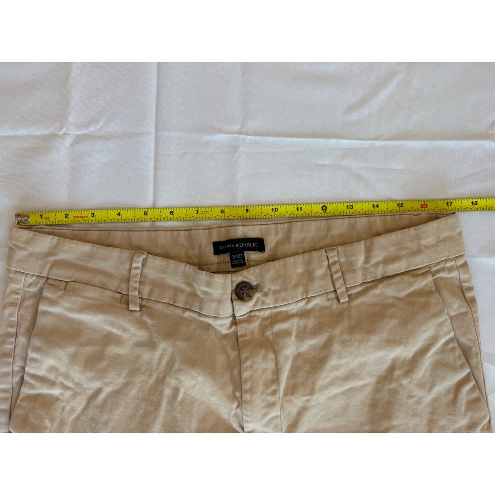 Banana Republic Mens Khaki Pants 36x29 Casual Classic Preppy Everyday Workwear - Picture 4 of 6